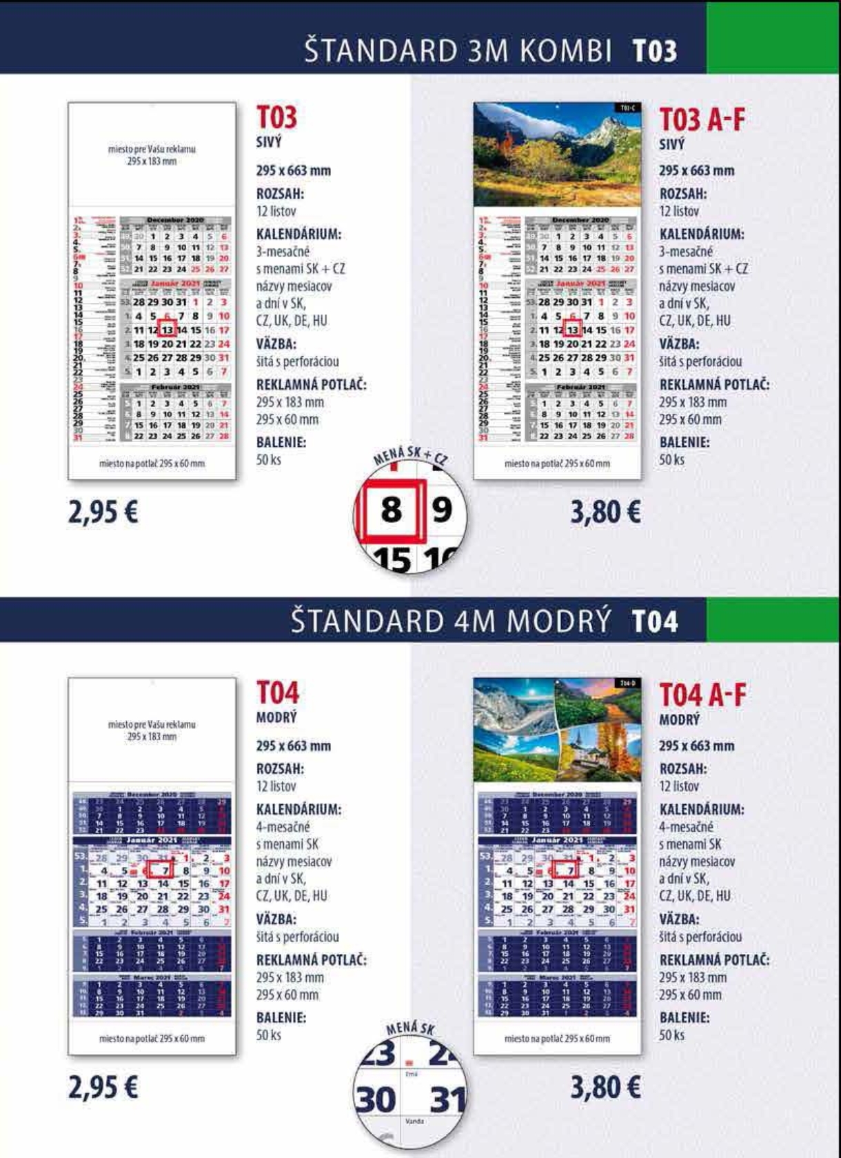 Viacmesačn&eacute; a pl&aacute;novacie kalend&aacute;re - 3 a viacmesačn&eacute; kalend&aacute;re